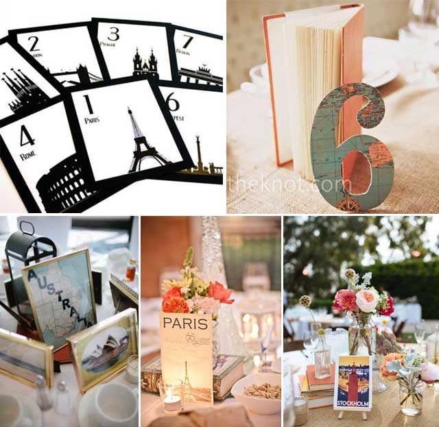 Meseros bodas temática viajera