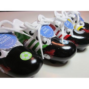 Hucha cerámica bota de fútbol