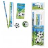 Set de 5 productos de papelería de fútbol