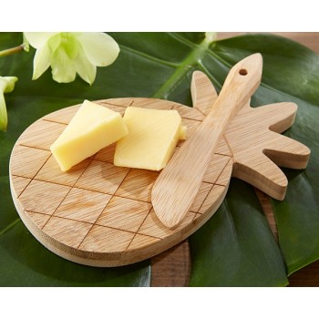 Tabla con forma de piña para cortar queso