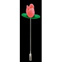 Alfileres de fimo con forma de tulipán