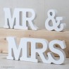 Figura madera Mr&Mrs blanco