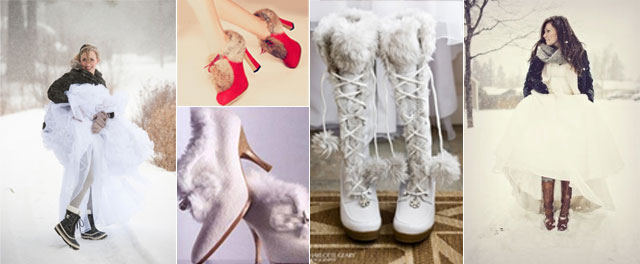 Zapatos de invierno para novia