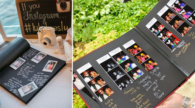  Libro de invitados de boda personalizado para parejas, para  firmas, buenos deseos o álbum de fotos, personalizado con nombres de boda y  fecha, tapa dura (9 x 6 pulgadas) : Hogar