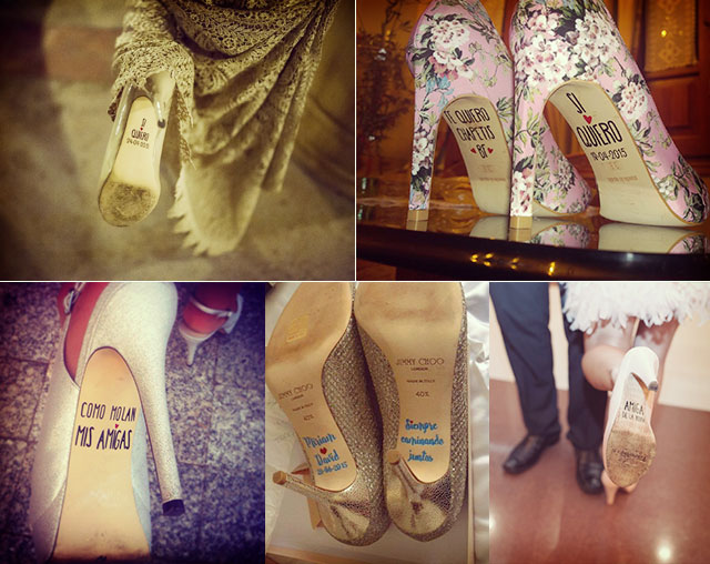 Pegatinas para los zapatos de la novia
