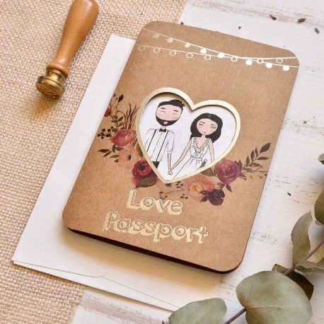 invitacion de boda pasaporte del amor